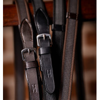 Rendas Horseware Continental com aderência de borracha Castanho