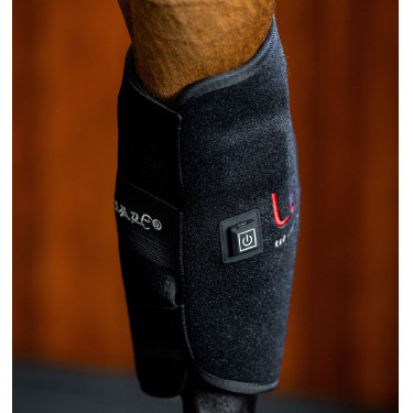 Proteção de curvilhão de terapia Horseware com luz LED vermelha Preto / preto Proteção de curvilhão de terapia Horseware com luz LED vermelha Preto / preto