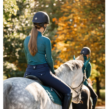 Camisola Polo 1/4 Zip Horseware inverno Strive mulher Dinastia verde