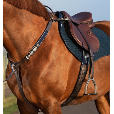 Peitoral Horseware Micklem com martingala Castanho