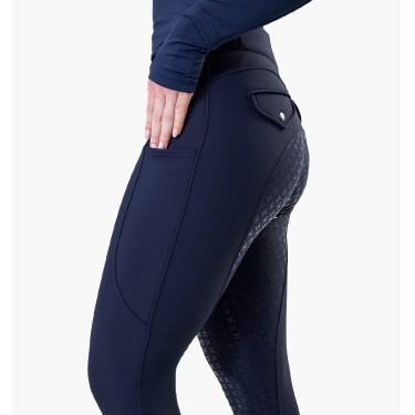 Calças de equitação Horseware Flexfit inverno full grip mulher Marinho Azul-marinho