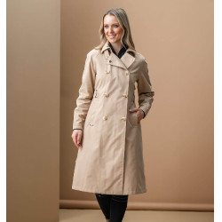 Manteau trench de equitação Horseware AA Isabella feminino Areia Amarelo