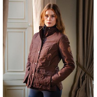Casaco equestre feminino encerado Horseware Newmarket Casaco equestre feminino encerado Horseware Newmarket