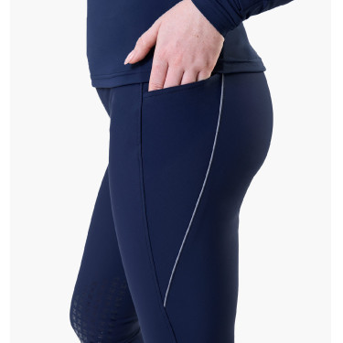 Legging Easefit Hybrid Horseware aderência nos joelhos mulher Marinho Azul-marinho