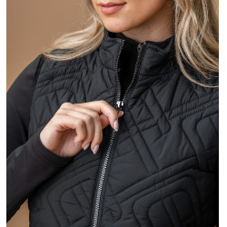 Colete acolchoado sem mangas Horseware AA Neve Monogram mulher Preto