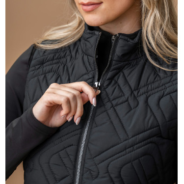 Colete acolchoado sem mangas Horseware AA Neve Monogram mulher Preto