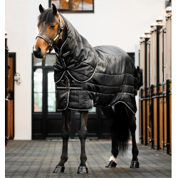 Cobertura de estábulo Easy-Layer Horseware Plus 200 g Preto / preto / prata