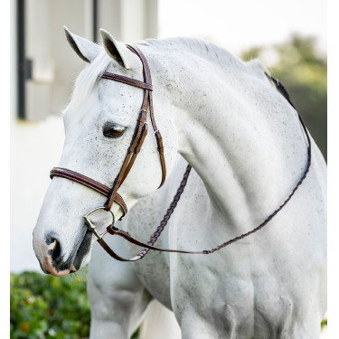 Bridão de equitação pônei Hunter Horseware com rédeas