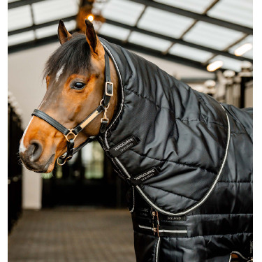 Capuz de estábulo Easy-Layer Horseware 100 g Preto / preto / prata Capuz de estábulo Easy-Layer Horseware 100 g Preto / preto / prata