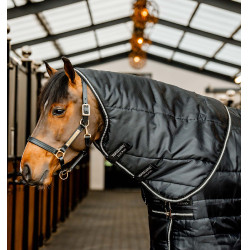Capuz de estábulo Easy-Layer Horseware 100 g Preto / preto / prata Capuz de estábulo Easy-Layer Horseware 100 g Preto / preto / prata