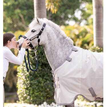 Camisa anti-moscas Horseware Amigo Bug Rug Pony Prata / cinza titânio / prata