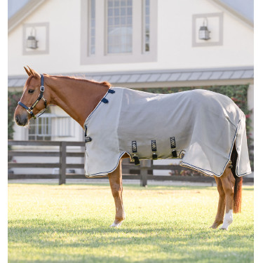 Camisa anti-moscas Horseware Rambo Protector Fieldsafe Prata / marinho