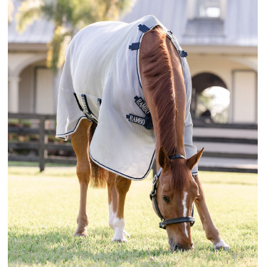 Camisa anti-moscas Horseware Rambo Protector Fieldsafe Prata / marinho