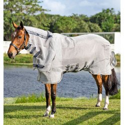 Camisa anti-moscas Horseware Rambo Protector Integrada Prata / marinho Camisa anti-moscas Horseware Rambo Protector Integrada Prata / marinho