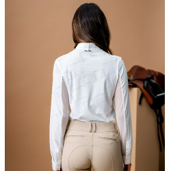 Polo de competição Horseware AA Elena de manga comprida Branco Polo de competição Horseware AA Elena de manga comprida Branco