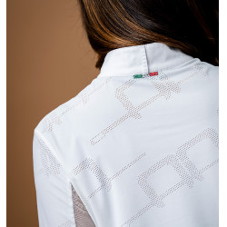 Polo de competição Horseware AA Elena de manga comprida Branco Polo de competição Horseware AA Elena de manga comprida Branco