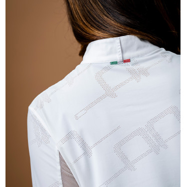 Polo de competição Horseware AA Elena de manga comprida Branco Polo de competição Horseware AA Elena de manga comprida Branco