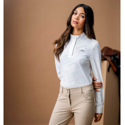 Polo de competição Horseware AA Elena de manga comprida Branco Polo de competição Horseware AA Elena de manga comprida Branco