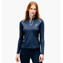 Camisa equestre manga comprida 1/4 zíper Horseware Camisa equestre manga comprida 1/4 zíper Horseware