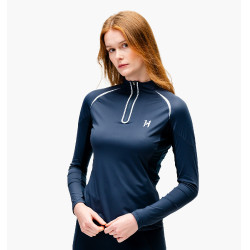 Camisa equestre manga comprida 1/4 zíper Horseware Camisa equestre manga comprida 1/4 zíper Horseware