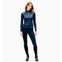 Camisa equestre manga comprida 1/4 zíper Horseware Camisa equestre manga comprida 1/4 zíper Horseware