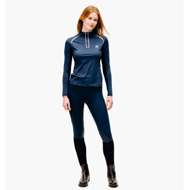 Camisa equestre manga comprida 1/4 zíper Horseware Camisa equestre manga comprida 1/4 zíper Horseware
