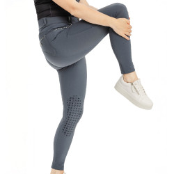 Calça Horseware Newmarket cintura média com grip nos joelhos Orquídea índigo Violeta Calça Horseware Newmarket cintura média com grip nos joelhos Orquídea índigo Violeta