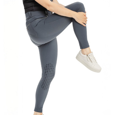 Calça Horseware Newmarket cintura média com grip nos joelhos Orquídea índigo Violeta Calça Horseware Newmarket cintura média com grip nos joelhos Orquídea índigo Violeta