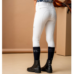Calça Horseware AA Aria com reforço nos joelhos e cintura média Branco