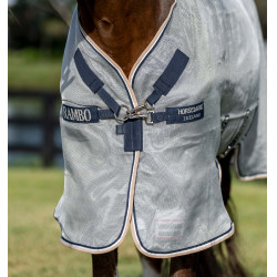 Capa anti-moscas Horseware Protector Rambo Prata / marinho Capa anti-moscas Horseware Protector Rambo Prata / marinho
