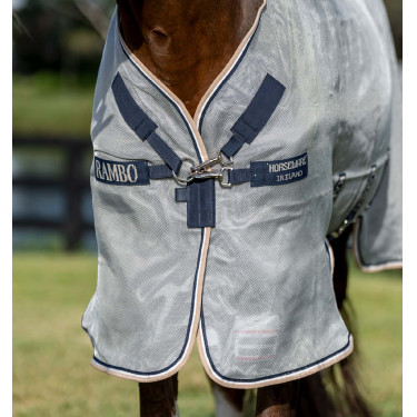 Capa anti-moscas Horseware Protector Rambo Prata / marinho Capa anti-moscas Horseware Protector Rambo Prata / marinho