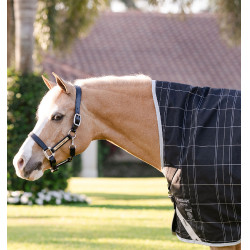 Cobertura Horseware Rhino Wug Poney Turnout 250g VL Preto / xadrez branco cinza