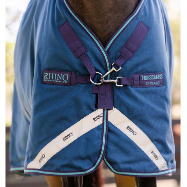 Capa Horseware Rhino Turnout 100g Marinho / cinza / aqua / cinza Azul-marinho