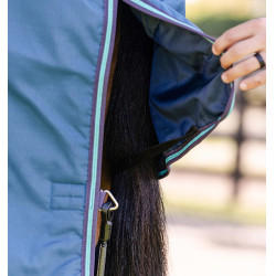 Capa Horseware Rhino Turnout 100g Marinho / cinza / aqua / cinza Azul-marinho