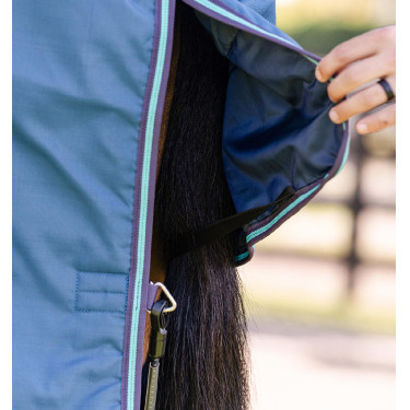 Capa Horseware Rhino Turnout 100g Marinho / cinza / aqua / cinza Azul-marinho