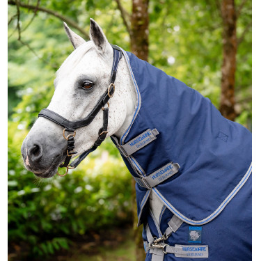 Capa Horseware Rhino Plus Poney Turnout 0g Preto / cinza titânio / azul clássico