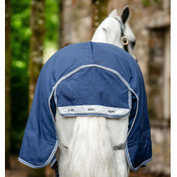 Capa Horseware Rhino Plus Poney Turnout 0g Preto / cinza titânio / azul clássico