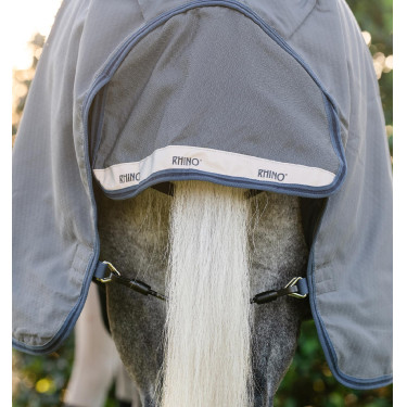 Cobertura Horseware Rhino Hexstop Plus Poney Turnout 250g VL Cinza / índigo / marinho Cinzento