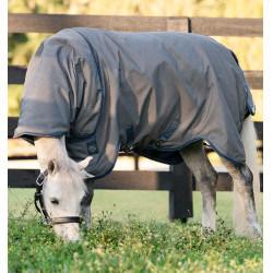 Capa Horseware Rhino Hexstop Plus Poney Turnout 100g Cinza / índigo / marinho Cinzento