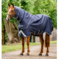 Capa Horseware Rambo Duo Ripstop Plus Turnout Bundle (100g + 100g + 200g) Marinho / tempestade / cinza prateado Azul-marinho