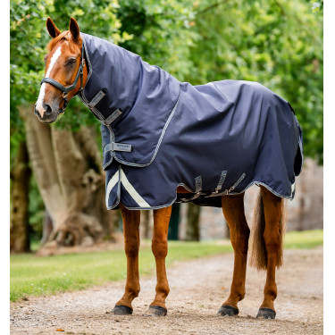 Capa Horseware Rambo Duo Ripstop Plus Turnout Bundle (100g + 100g + 200g) Marinho / tempestade / cinza prateado Azul-marinho