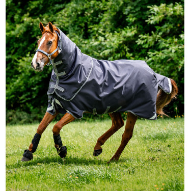 Capa Horseware Rambo Duo Ripstop Plus Turnout Bundle (100g + 100g + 200g) Marinho / tempestade / cinza prateado Azul-marinho
