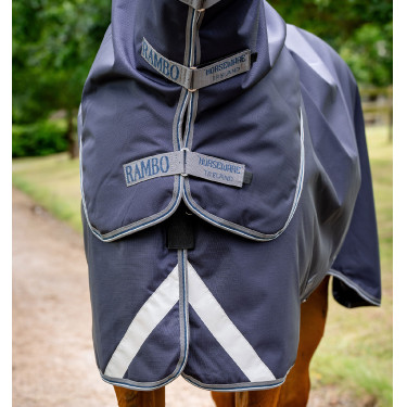 Capa Horseware Rambo Duo Ripstop Plus Turnout Bundle (100g + 100g + 200g) Marinho / tempestade / cinza prateado Azul-marinho