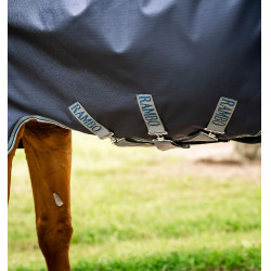 Capa Horseware Rambo Duo Ripstop Plus Turnout Bundle (100g + 100g + 200g) Marinho / tempestade / cinza prateado Azul-marinho