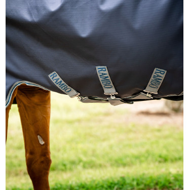 Capa Horseware Rambo Duo Ripstop Plus Turnout Bundle (100g + 100g + 200g) Marinho / tempestade / cinza prateado Azul-marinho