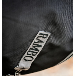 Capa Horseware Rambo 1680D Turnout Plus 100g Preto / tempestade / cinza prateado