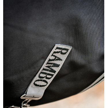 Capa Horseware Rambo 1680D Turnout Plus 100g Preto / tempestade / cinza prateado