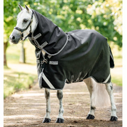 Capa Horseware Rambo 1680D Turnout Plus 100g Preto / tempestade / cinza prateado