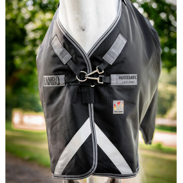 Capa Horseware Rambo 1680D Turnout 450g VL Preto / tempestade / cinza prateado