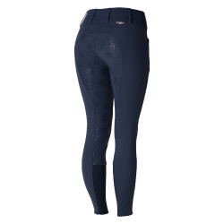 Calça Thermo Grand Prix Horze com fundo de silicone para mulher Azul-noite Calça Thermo Grand Prix Horze com fundo de silicone para mulher Azul-noite